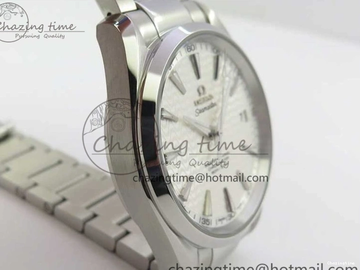 0407 Soft Aqua Terra 150M SS VSF 1:1 Best Edition White Wave Textured Dial on SS Bracelet A8500 Super Clone (2 Straps) 7916